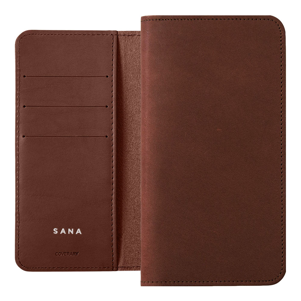 Genuine Leather Italian Leather Card Storage Personalized Engraving (Color Foil Stamping) Notebook-style Case AQUOS Series