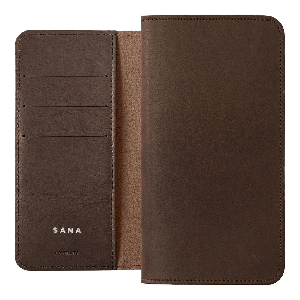 Genuine Leather Italian Leather Card Storage Personalized Engraving (Color Foil Stamping) Notebook-style Case AQUOS Series