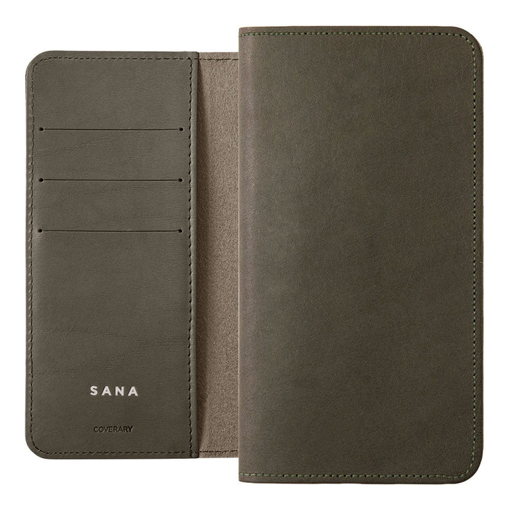 Genuine Leather Italian Leather Card Storage Personalized Engraving (Color Foil Stamping) Notebook-style Case AQUOS Series