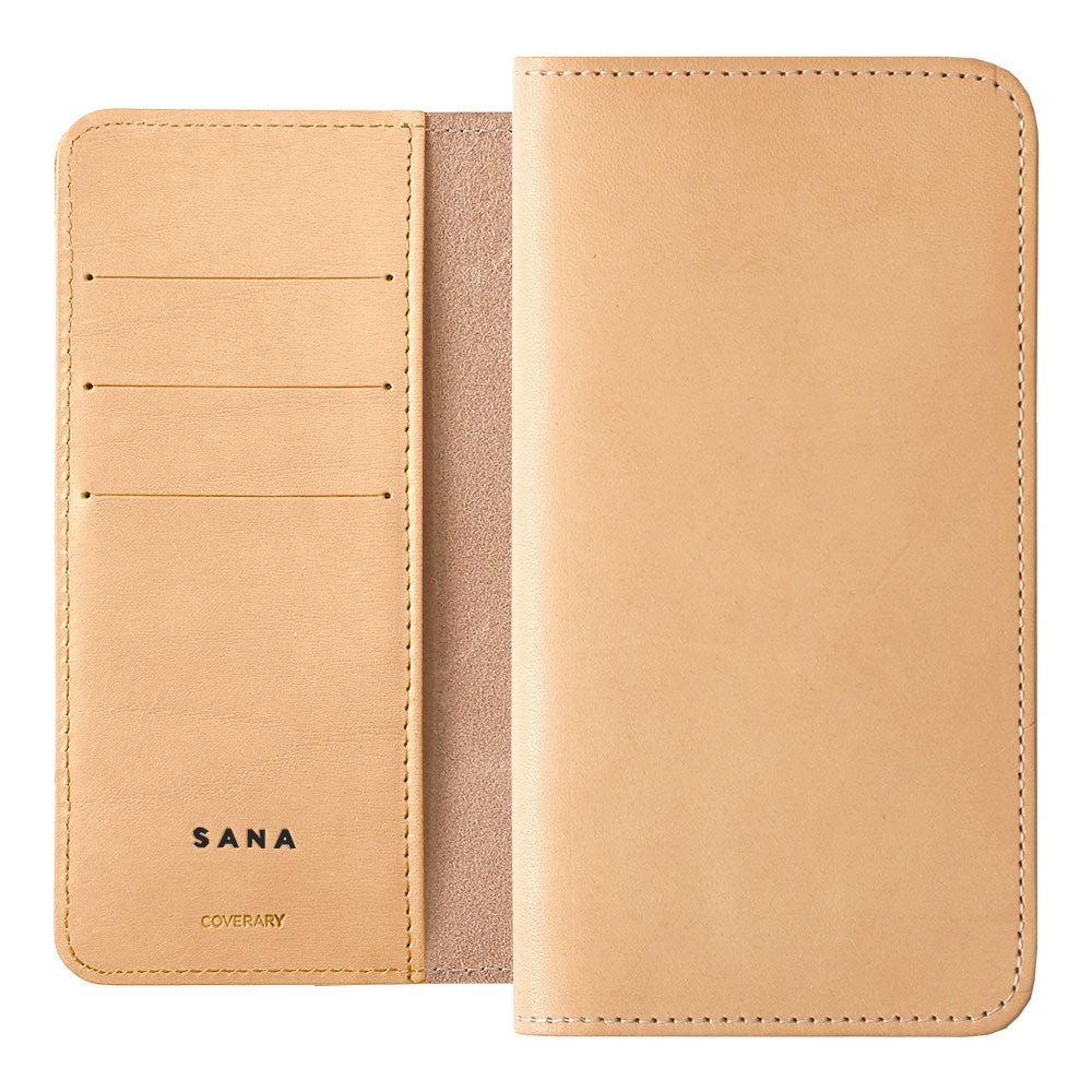 Genuine Leather Italian Leather Card Storage Personalized Engraving (Color Foil Stamping) Notebook-style Case AQUOS Series