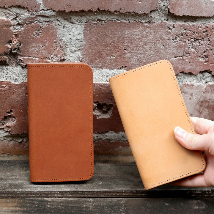 Genuine Leather Italian Leather Card Storage Personalized Engraving (Color Foil Stamping) Notebook-style Case Xperia Series