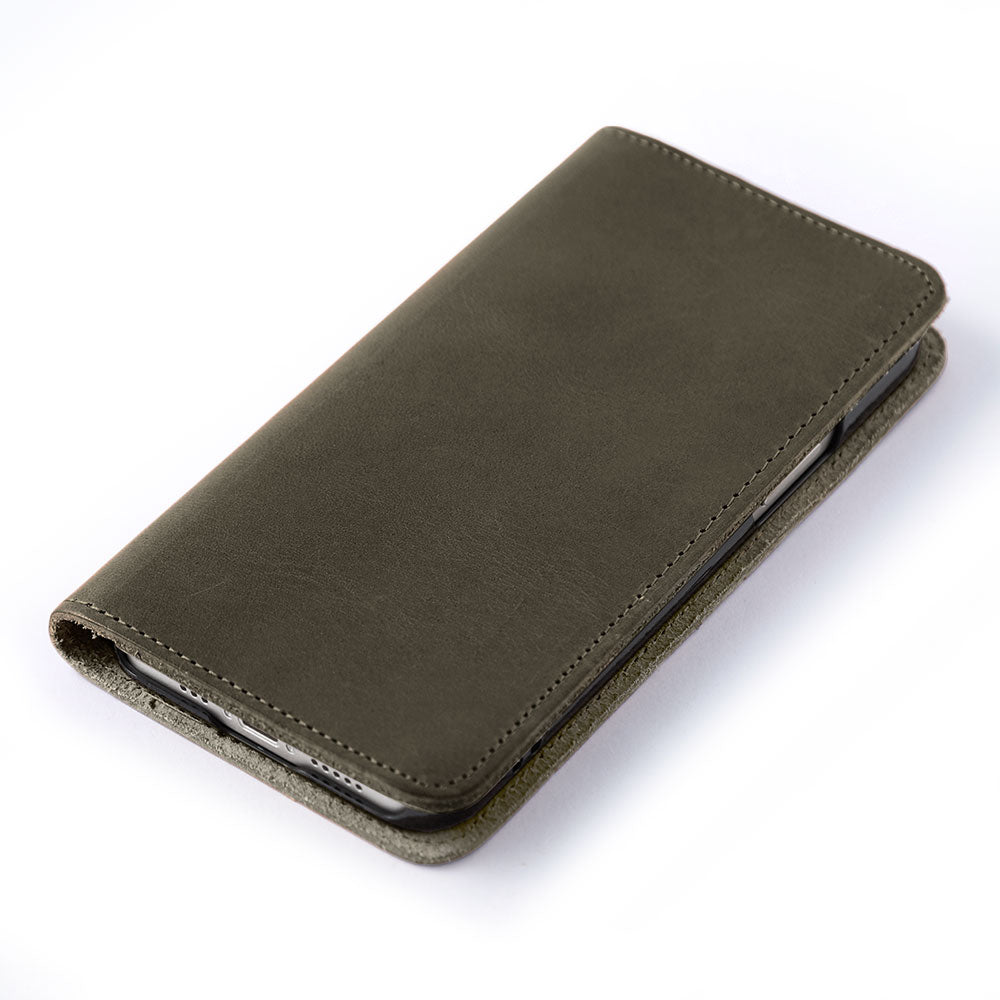 Étui portefeuille en cuir véritable italien pour la série Galaxy