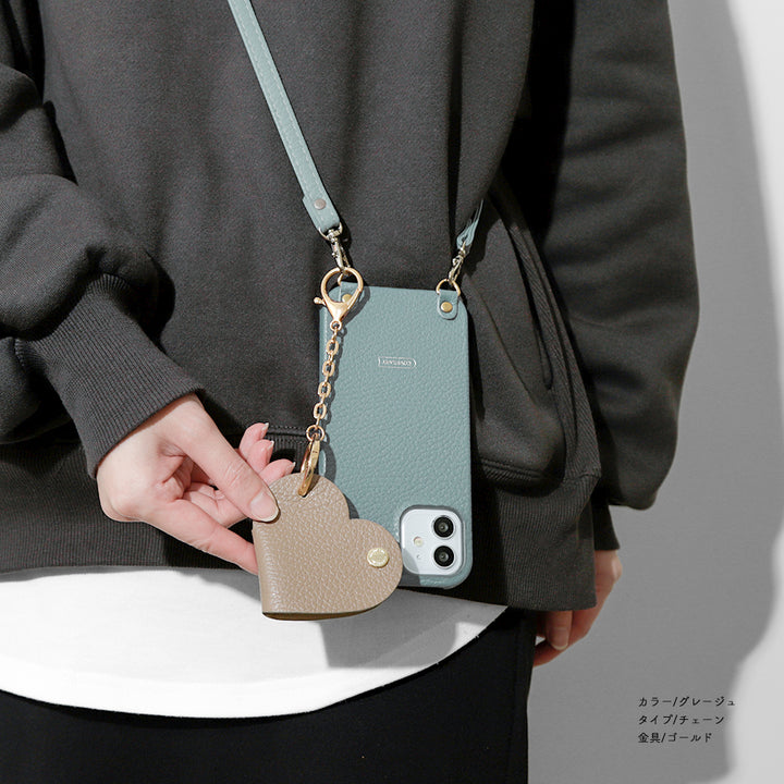 Accessories Genuine Leather 32 Colors Italian Shrink Leather Heart Key Charm