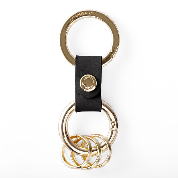 アクセサリー 本革 イタリアンスムースレザー ダブルカラビナ付きキーリング