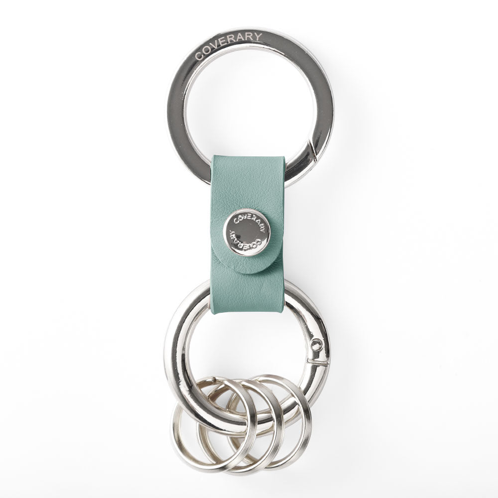 アクセサリー 本革 イタリアンスムースレザー ダブルカラビナ付きキーリング
