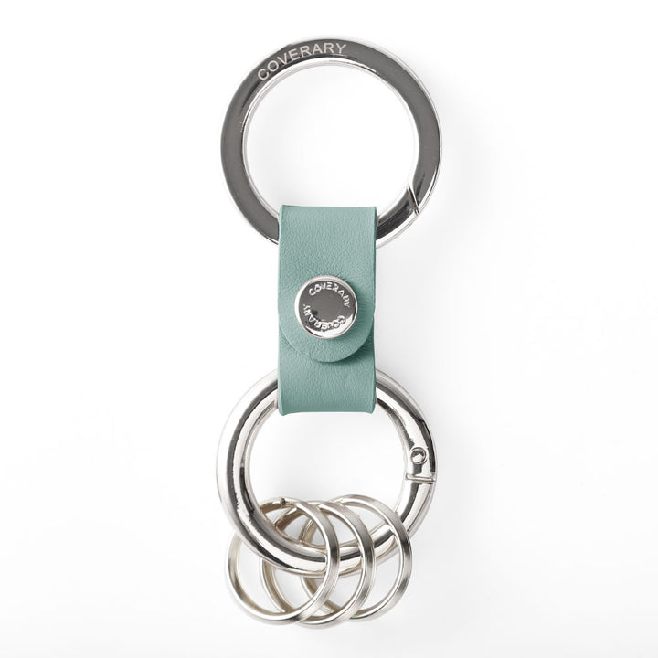 アクセサリー 本革 イタリアンスムースレザー ダブルカラビナ付きキーリング