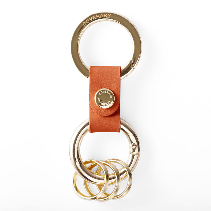 アクセサリー 本革 イタリアンスムースレザー ダブルカラビナ付きキーリング