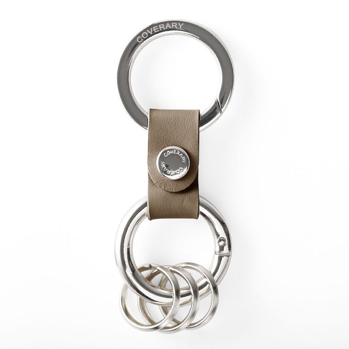 アクセサリー 本革 イタリアンスムースレザー ダブルカラビナ付きキーリング