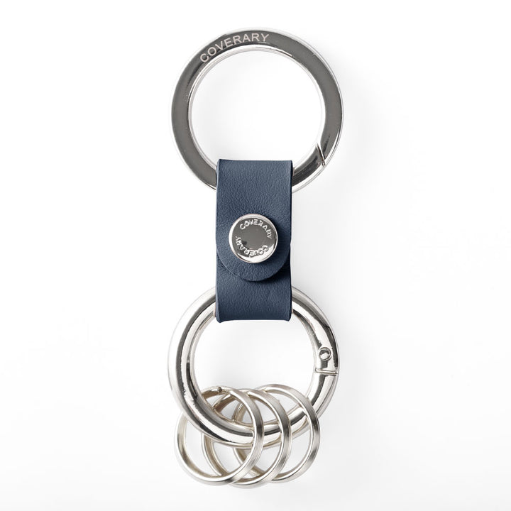 アクセサリー 本革 イタリアンスムースレザー ダブルカラビナ付きキーリング