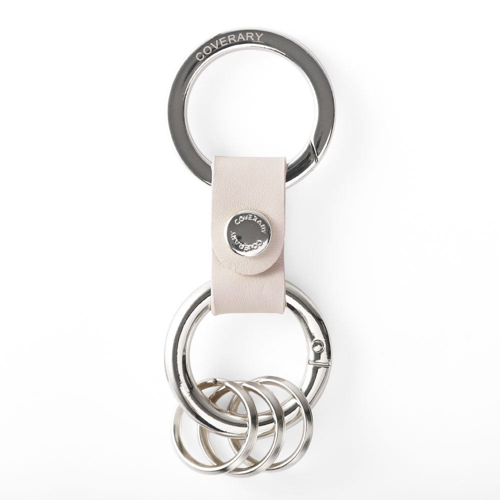 アクセサリー 本革 イタリアンスムースレザー ダブルカラビナ付きキーリング