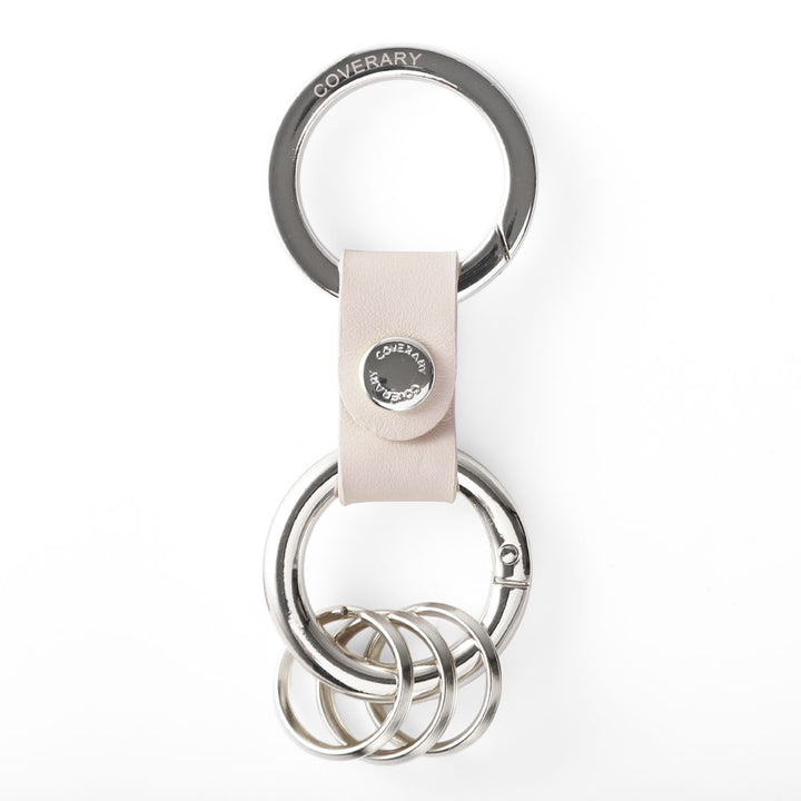 アクセサリー 本革 イタリアンスムースレザー ダブルカラビナ付きキーリング