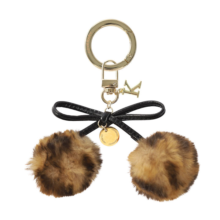 Accessory Initial Leather Cord Fur Ribbon Charm