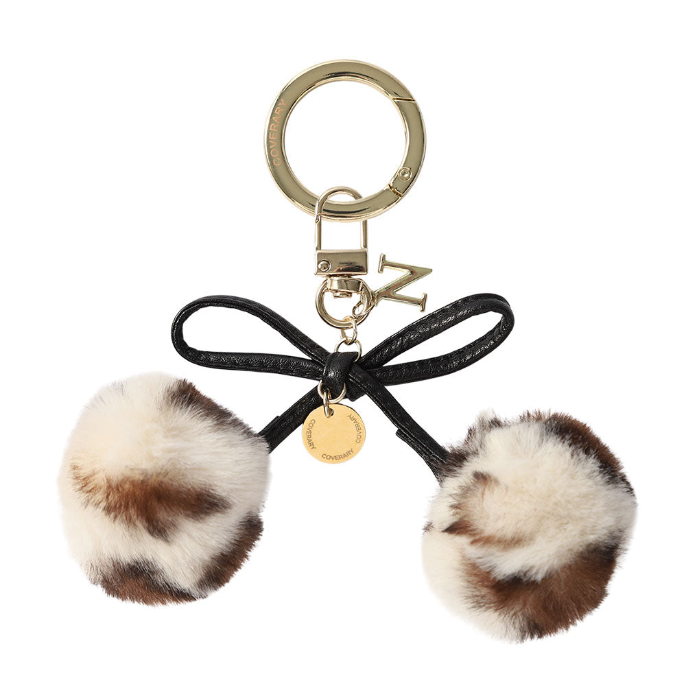 Accessory Initial Leather Cord Fur Ribbon Charm