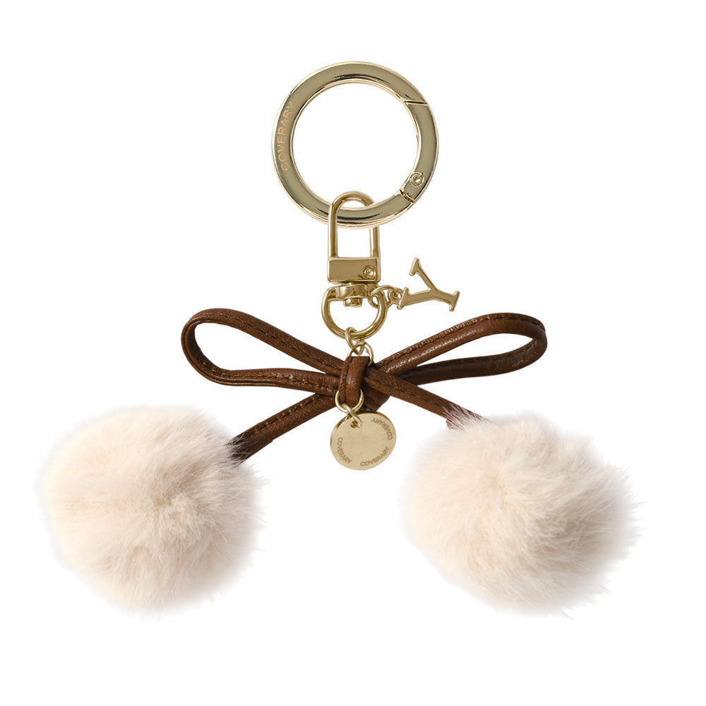 Accessory Initial Leather Cord Fur Ribbon Charm