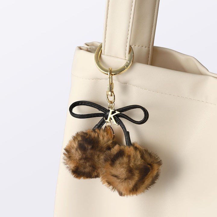 Accessory Initial Leather Cord Fur Ribbon Charm
