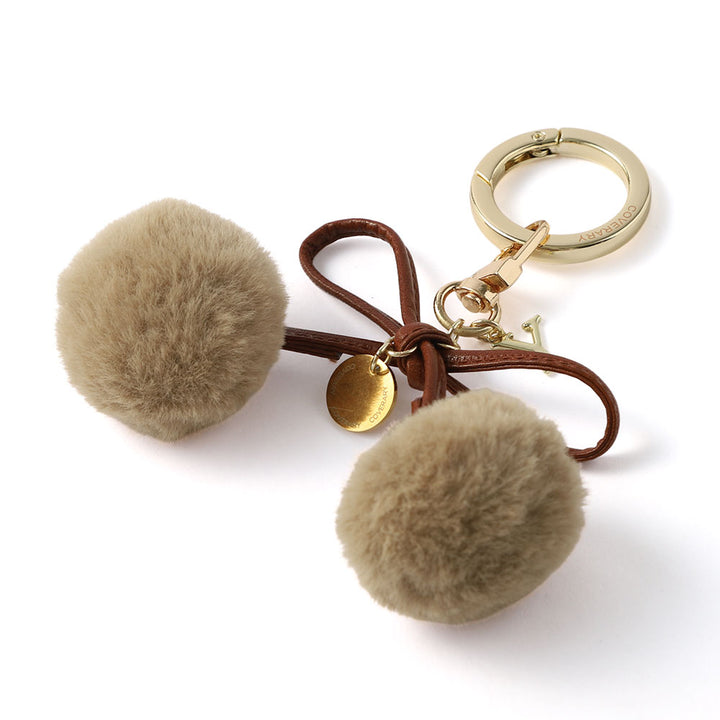 Accessory Initial Leather Cord Fur Ribbon Charm