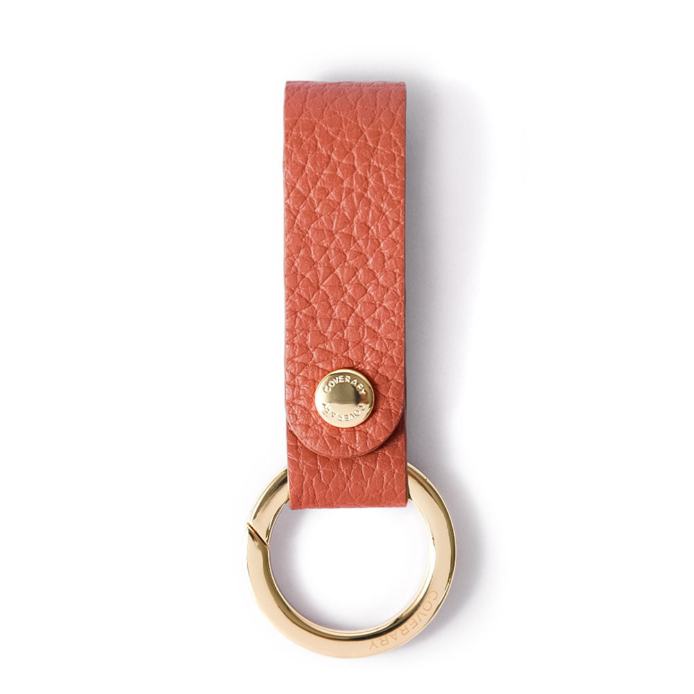 アクセサリー 本革 32色 イタリアンシュリンクレザー カラビナ付きループホルダー