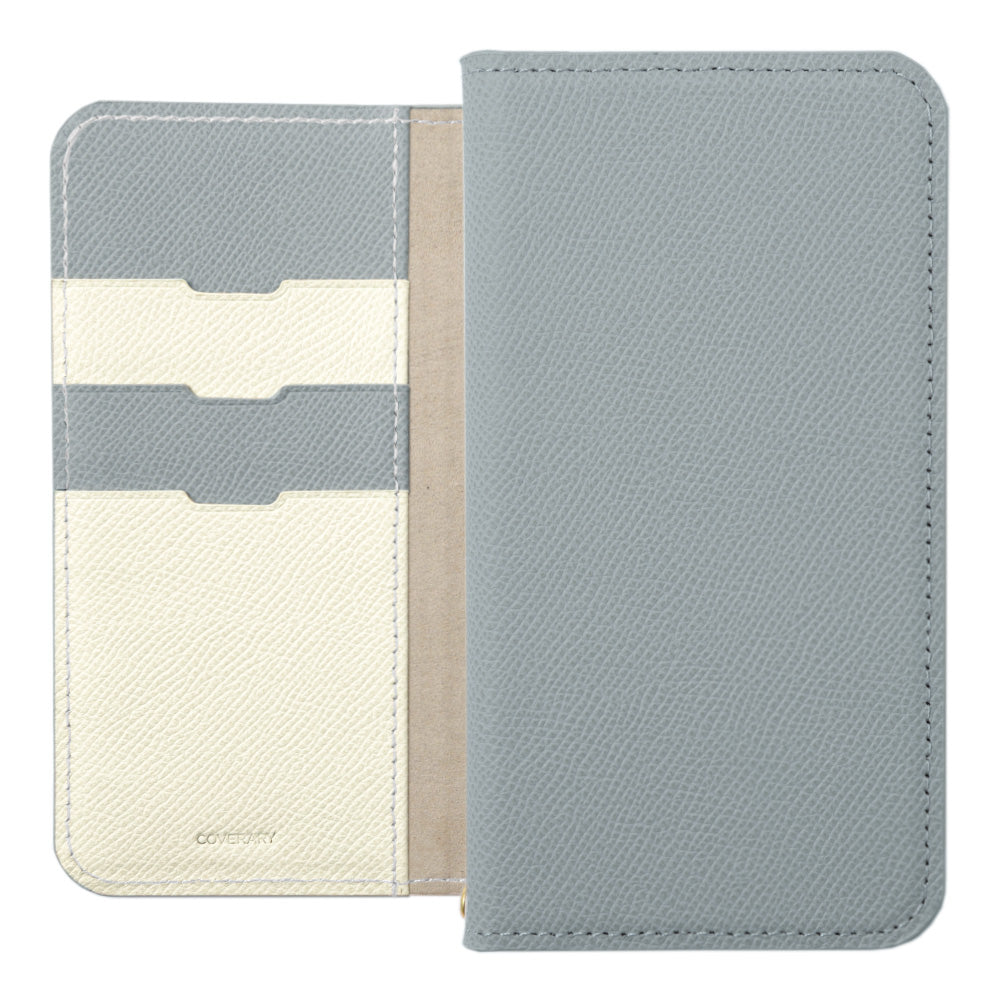 Étui portefeuille en cuir véritable bicolore avec rangement pour cartes et fonction support pour la série Xperia