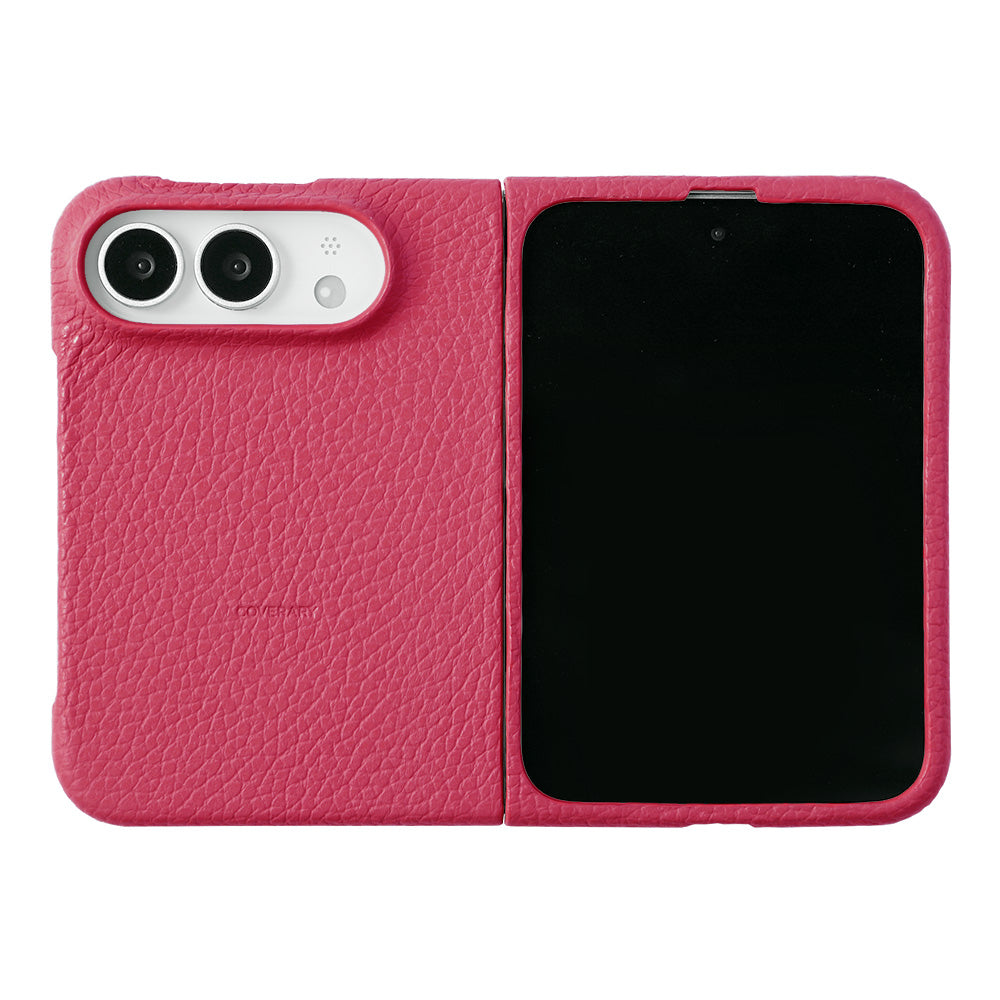 Genuine leather iPhone Duo case, MagSafe compatible, 32 colors, Italian shrink leather