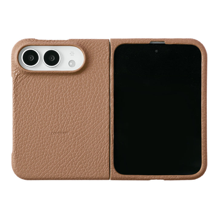 Genuine leather iPhone Duo case, MagSafe compatible, 32 colors, Italian shrink leather