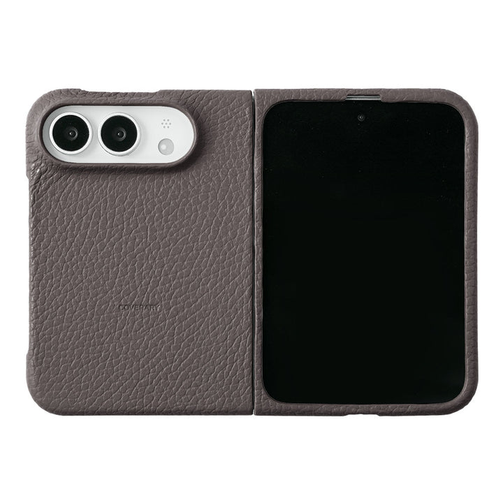 Genuine leather iPhone Duo case, MagSafe compatible, 32 colors, Italian shrink leather