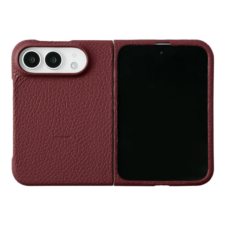 Genuine leather iPhone Duo case, MagSafe compatible, 32 colors, Italian shrink leather