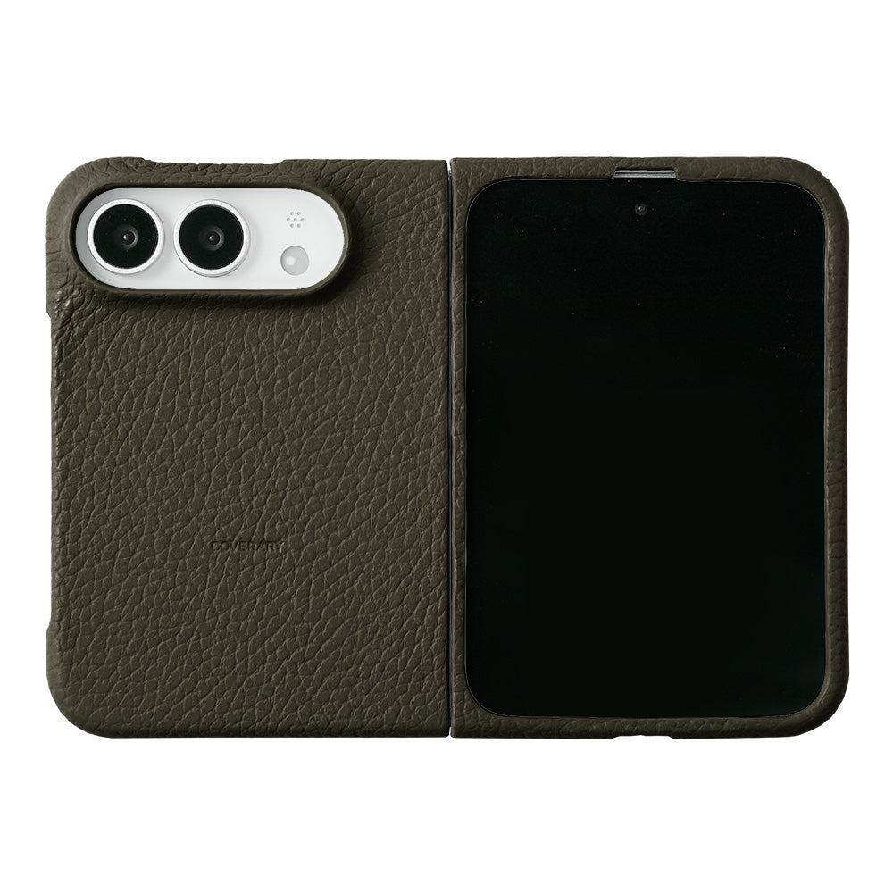 Genuine leather iPhone Duo case, MagSafe compatible, 32 colors, Italian shrink leather