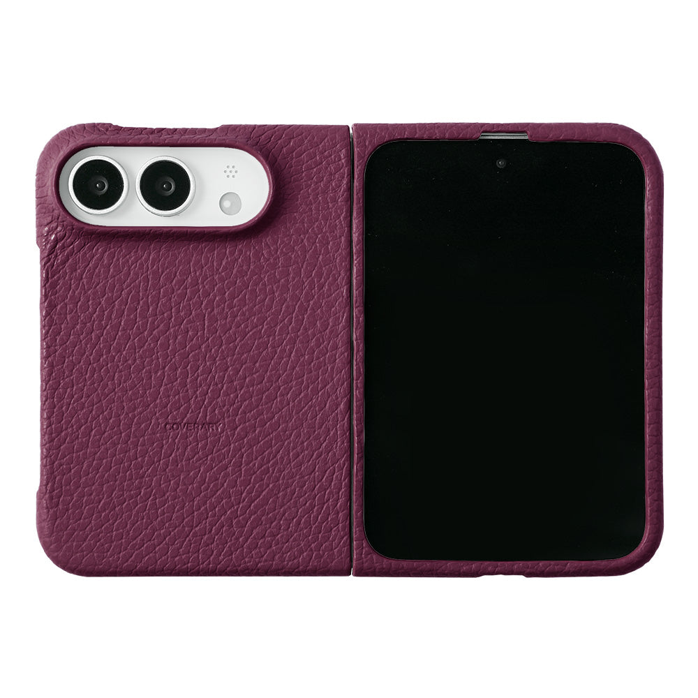 Genuine leather iPhone Duo case, MagSafe compatible, 32 colors, Italian shrink leather