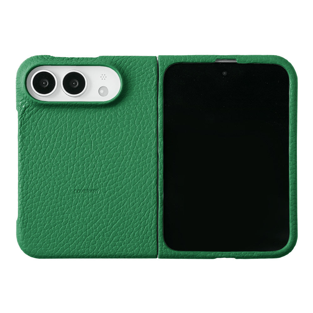Genuine leather iPhone Duo case, MagSafe compatible, 32 colors, Italian shrink leather