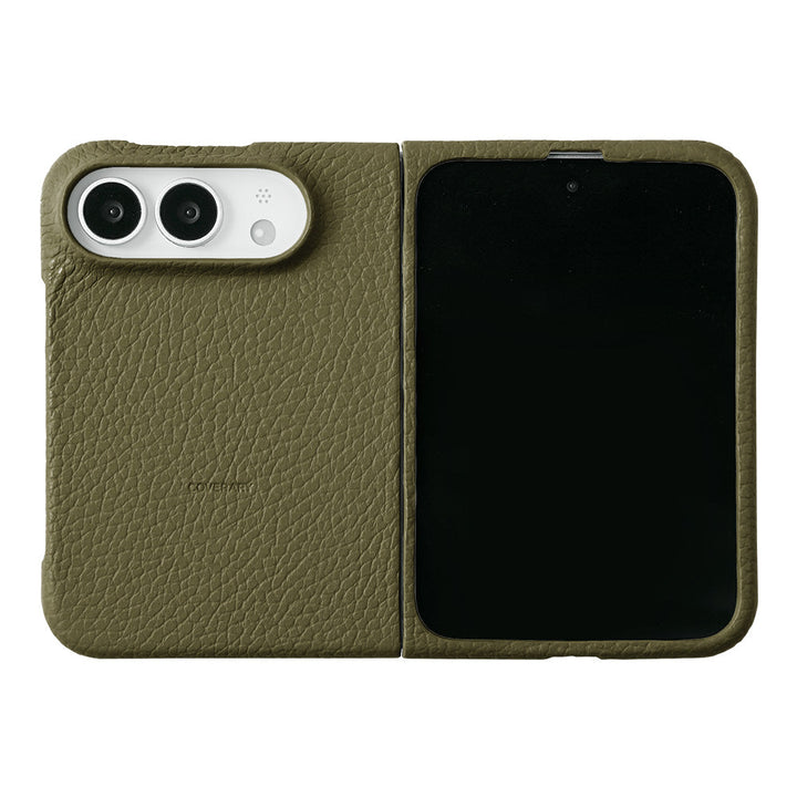 Genuine leather iPhone Duo case, MagSafe compatible, 32 colors, Italian shrink leather