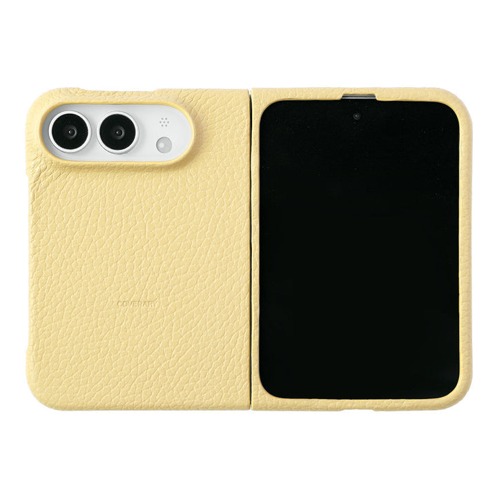 Genuine leather iPhone Duo case, MagSafe compatible, 32 colors, Italian shrink leather