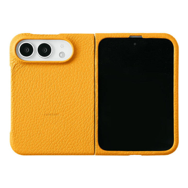 Genuine leather iPhone Duo case, MagSafe compatible, 32 colors, Italian shrink leather