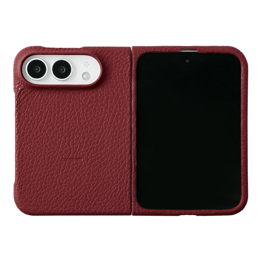 Genuine leather iPhone Duo case, MagSafe compatible, 32 colors, Italian shrink leather