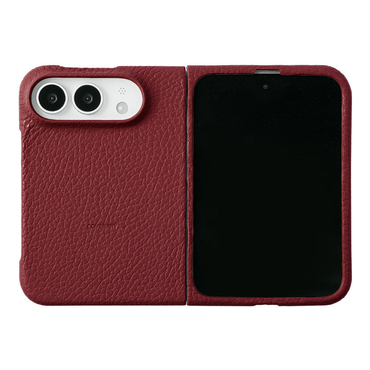 Genuine leather iPhone Duo case, MagSafe compatible, 32 colors, Italian shrink leather