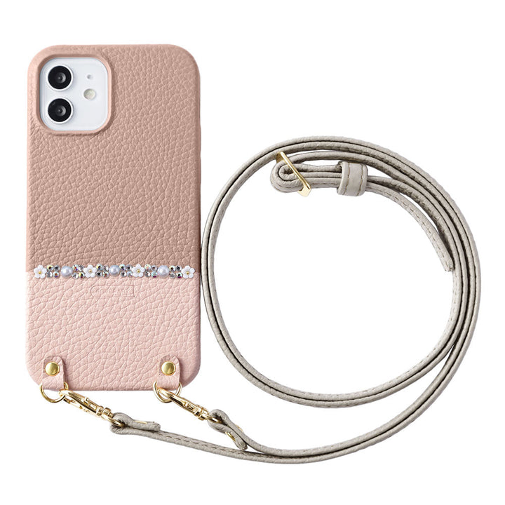 Cuir véritable 32 couleurs cuir italien grainé bicolore au choix ligne fleur avec sangle d'épaule coque arrière série Xperia