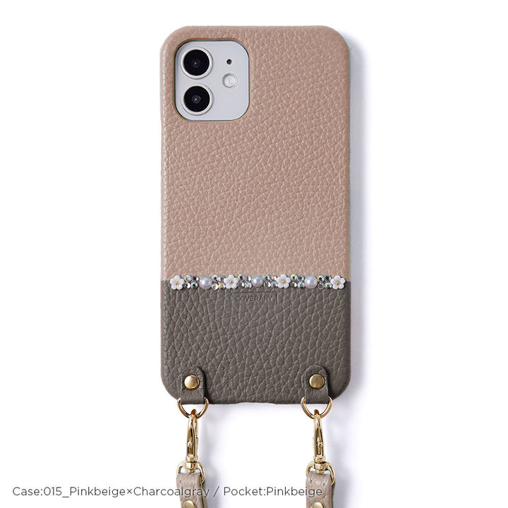 Cuir véritable 32 couleurs cuir italien grainé bicolore au choix ligne fleur avec sangle d'épaule coque arrière série Google Pixel