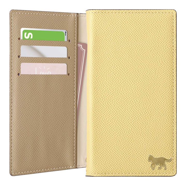 Vegan leather bicolor stand function gold cat decoration notebook-style case Google Pixel series