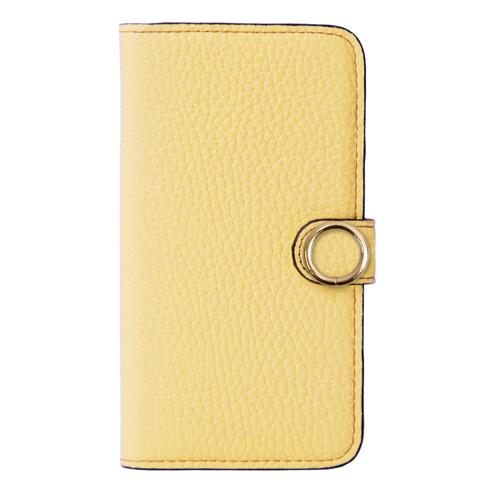 Cuir véritable 32 couleurs cuir italien grainé étui portefeuille avec anneau doré pour cartes (avec ceinture) série Xperia