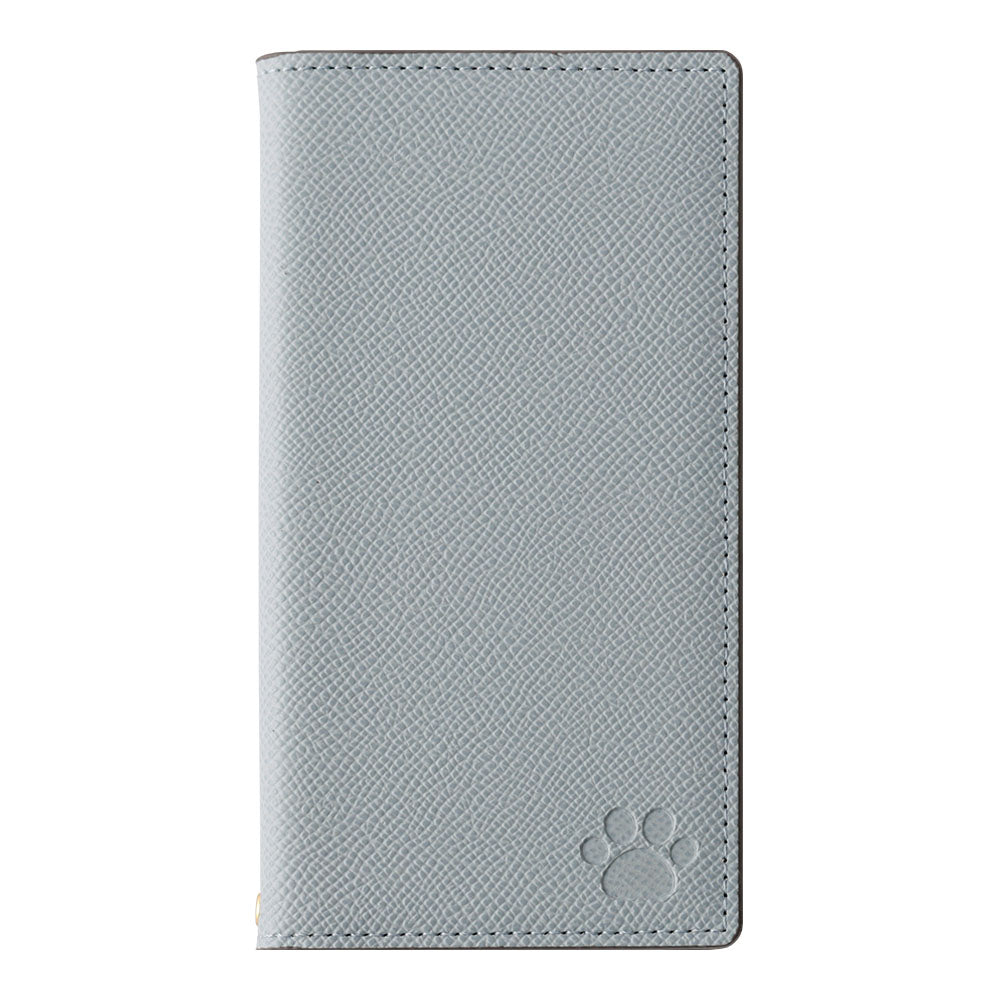 ヴィーガンレザー ネコ型ポケット バイカラー スタンド機能 手帳型ケース Xperiaシリーズ