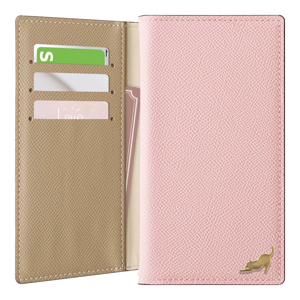 Vegan leather bicolor stand function gold cat decoration notebook-style case Google Pixel series