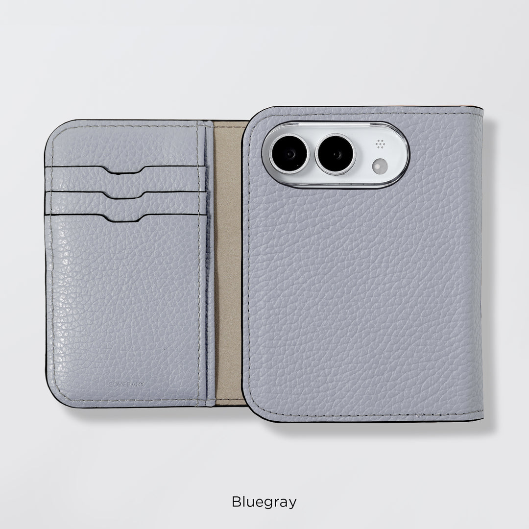 Étui en cuir véritable pour iPhone Duo, compatible MagSafe, 32 couleurs, cuir italien grainé