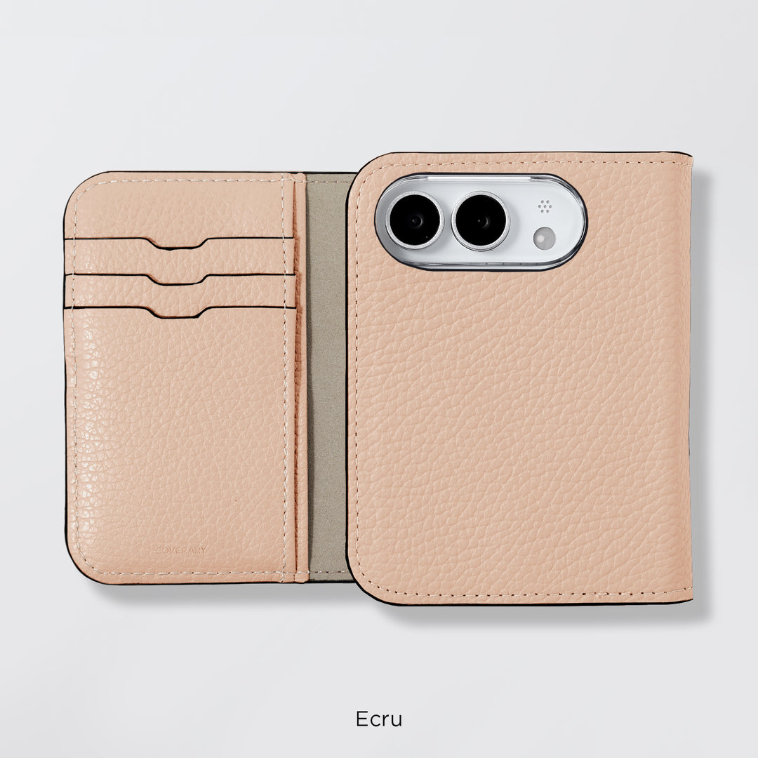 Étui en cuir véritable pour iPhone Duo, compatible MagSafe, 32 couleurs, cuir italien grainé