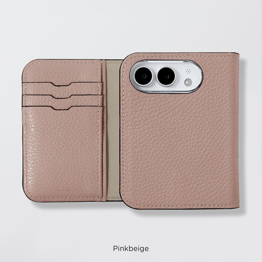Étui en cuir véritable pour iPhone Duo, compatible MagSafe, 32 couleurs, cuir italien grainé