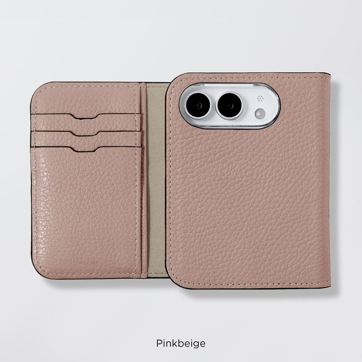 Étui en cuir véritable pour iPhone Duo, compatible MagSafe, 32 couleurs, cuir italien grainé