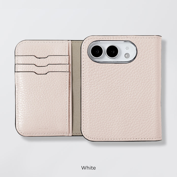 Étui en cuir véritable pour iPhone Duo, compatible MagSafe, 32 couleurs, cuir italien grainé