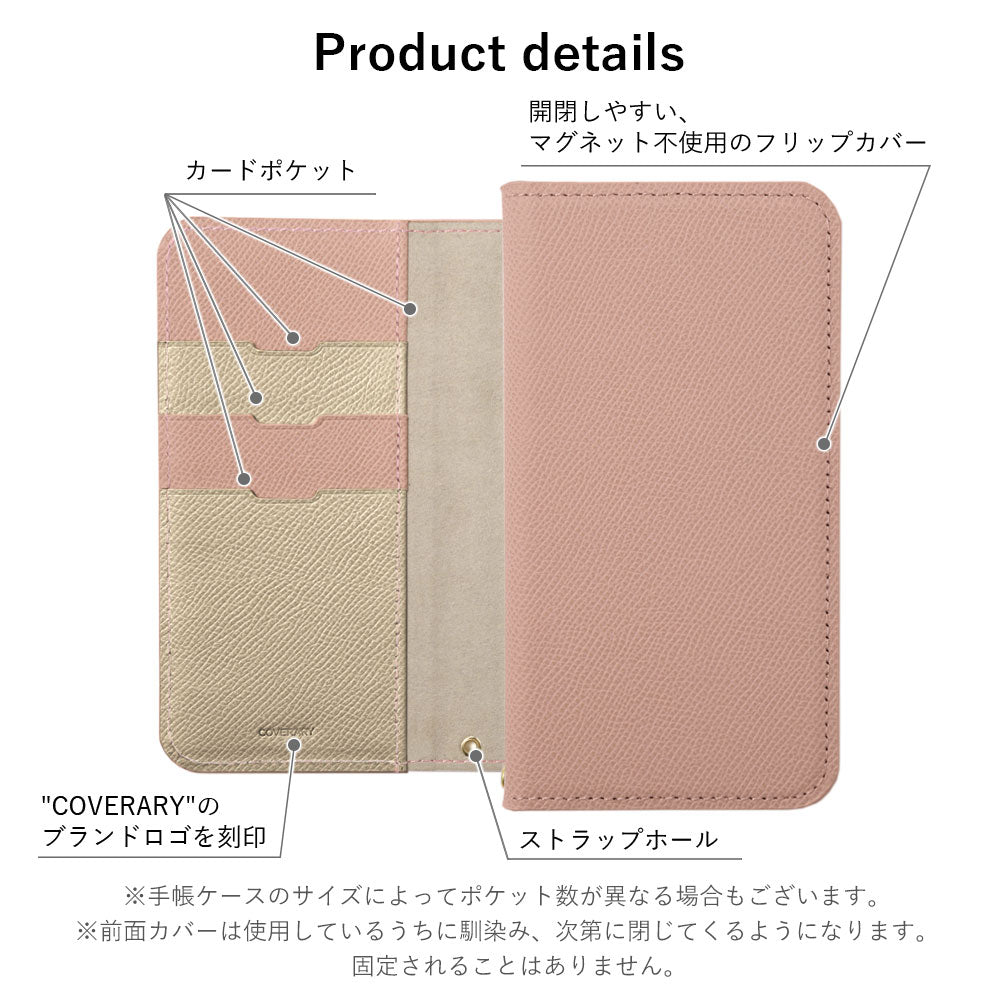 Étui portefeuille en cuir véritable bicolore avec rangement pour cartes et fonction support pour la série Xperia