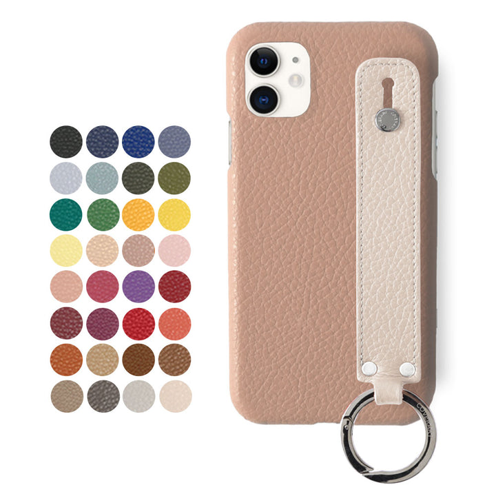 Self-designed hand belt back case genuine leather 32 colors Italian shrink leather