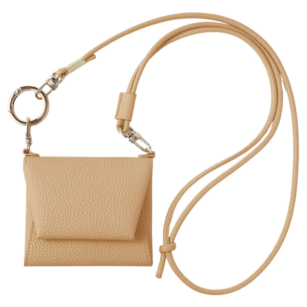 Vegan leather textured round cord shoulder strap multi-case