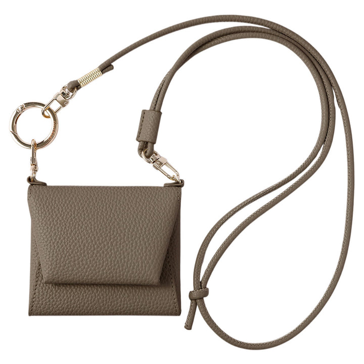 Vegan leather textured round cord shoulder strap multi-case