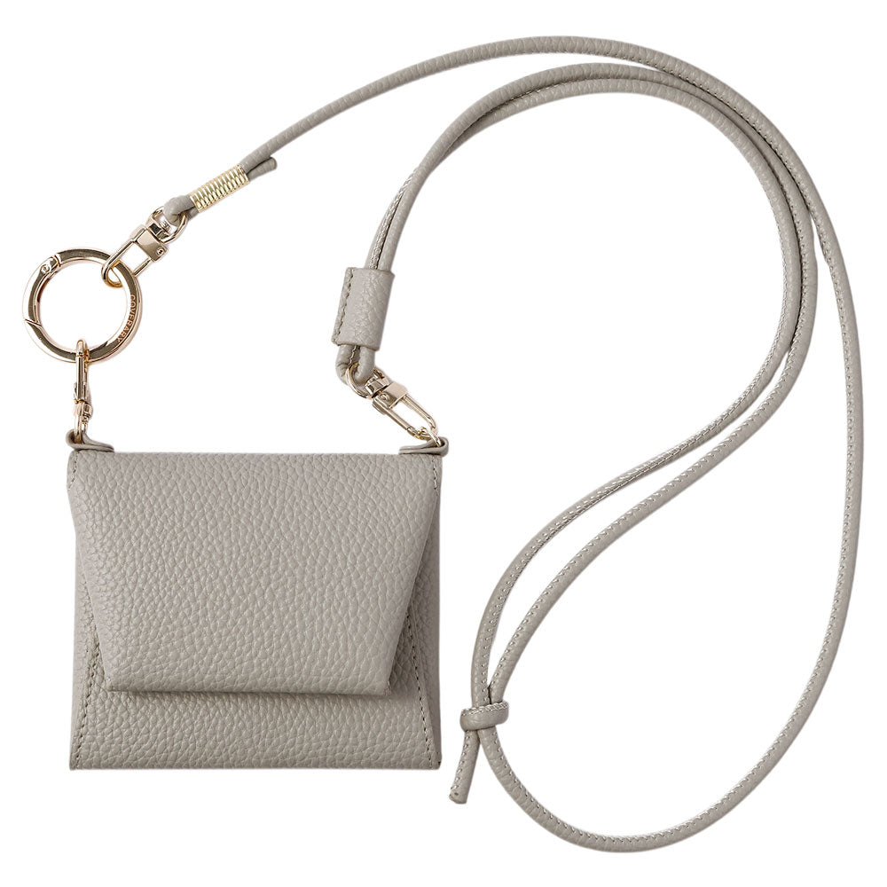 Vegan leather textured round cord shoulder strap multi-case